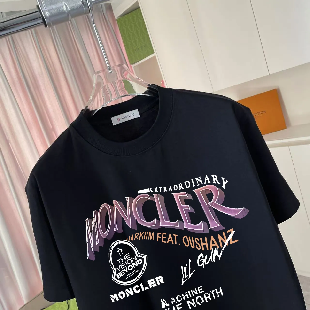 Moncle* 2025 New Arrival logo 300 t Same Style Size：S M L XL XXL ：Black White Red Gray